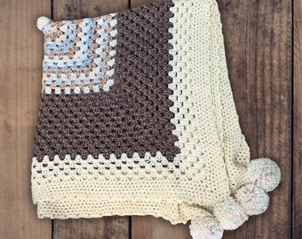 Vintage “Snowball” Afghan Blanket