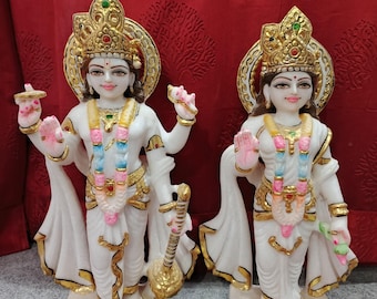 Vishnu Lakshmi Statue, Narayan Idol, 7 Inch - Etsy