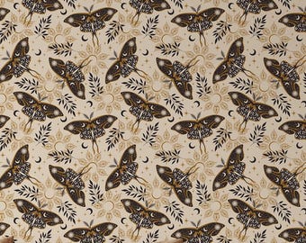 Moth Wallpaper Mural: Boho Insect Peel and Stick Removable Decor