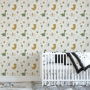 Dinosaur Nursery Wallpaper: Gender Neutral Jungle Mural