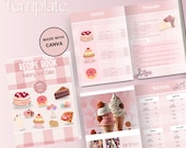 Pink Cookbook Template Canva - Editable Recipe Book Design