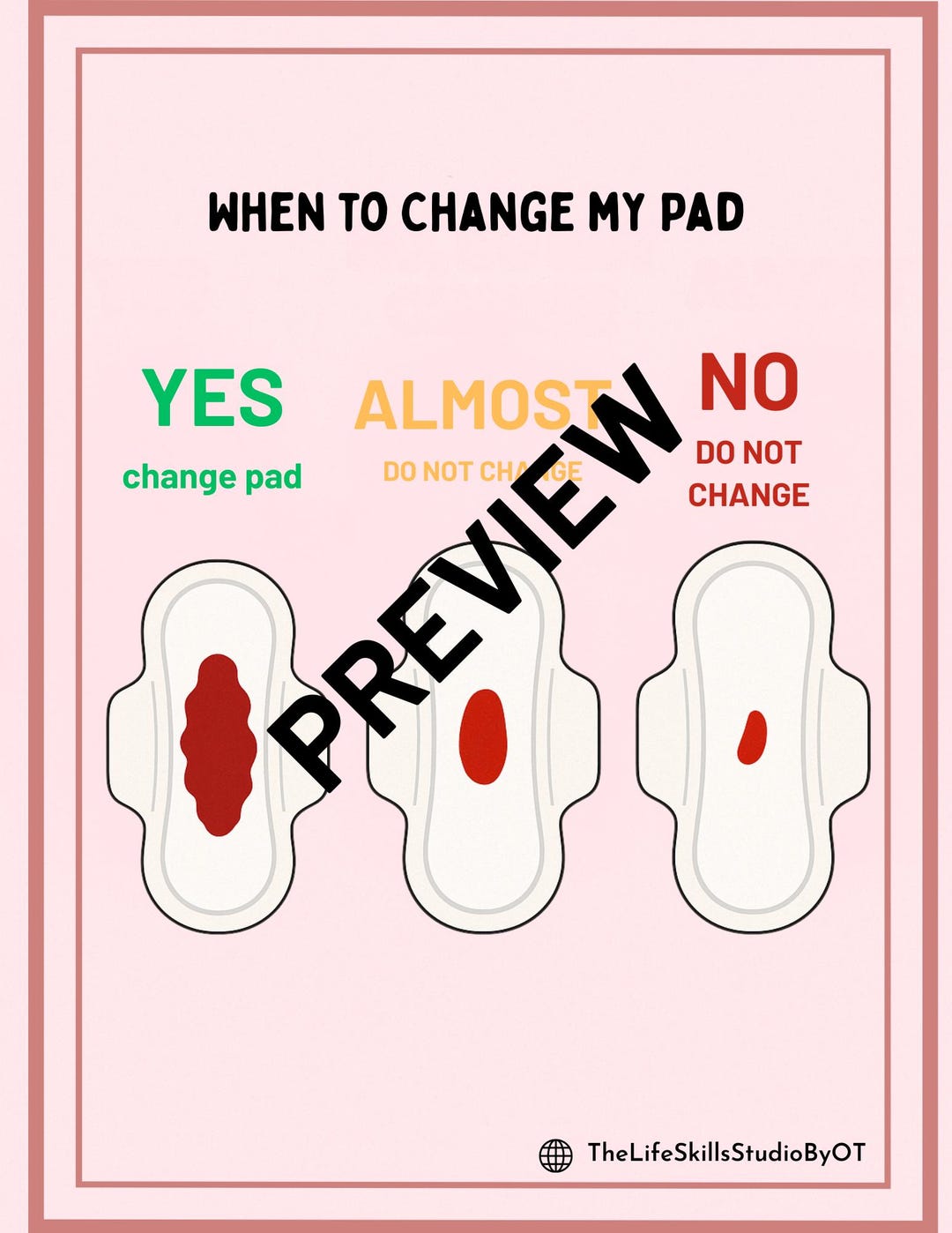 When to Change My Pad | Menstrual Care Visual Guide for Girls and Teens ...