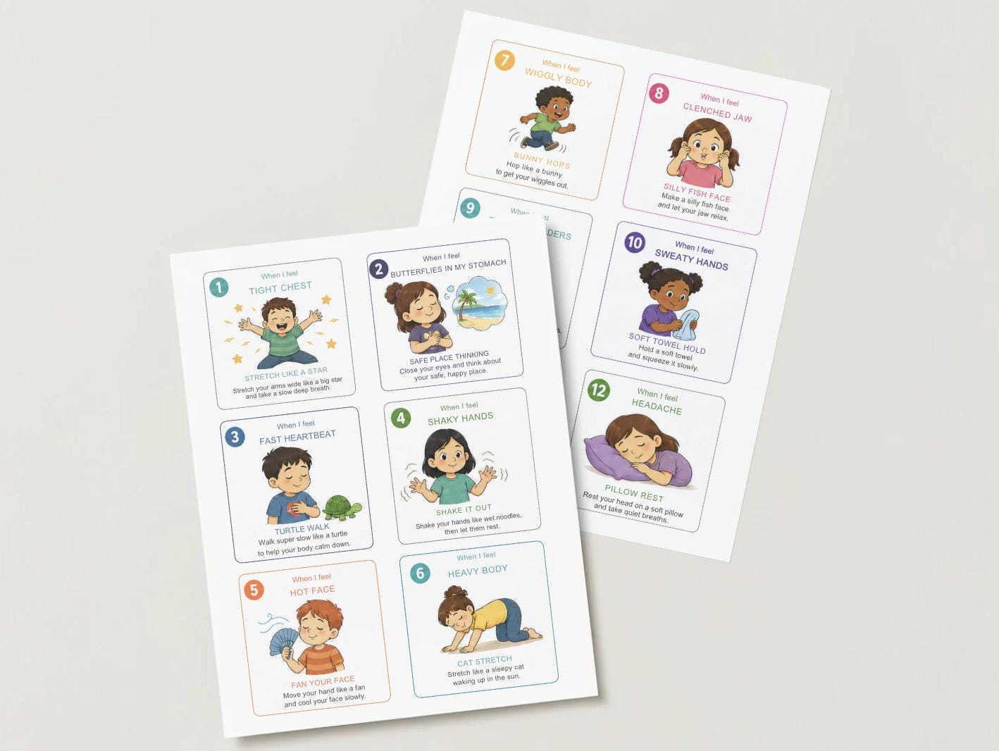 Kids Coping Cards | Emotional Regulation Tools for Kids (printable) - Etsy