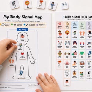 Emotion Body Sensations Chart for Kids | Feelings Interoception Cues Activity | Regulation Activity | SEL Resource for Therapy and Classroom
