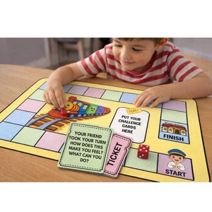 Emotional Express Board Game | Problem-Solving Cards | Kids & Teens Social-Emotional Learning Game