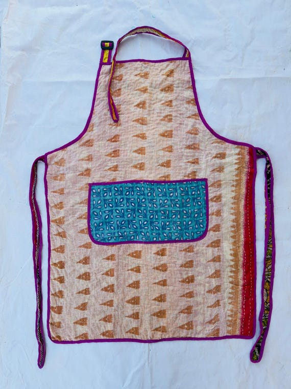 Assorted Vintage Quilted Patchwork Apron, Retro H… - image 10