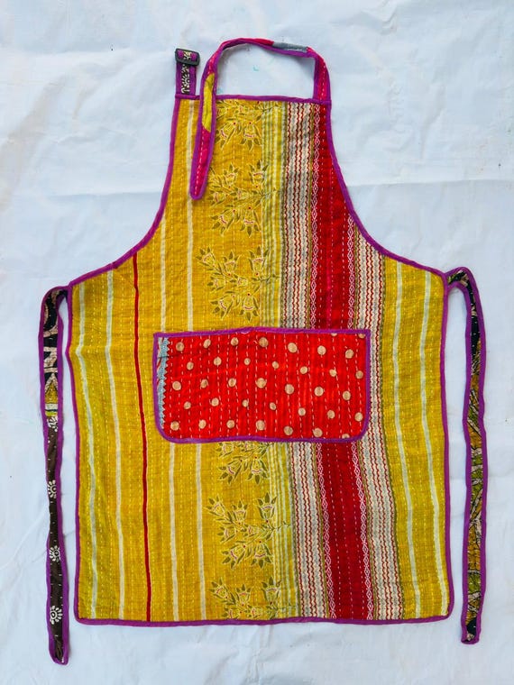 Assorted Vintage Quilted Patchwork Apron, Retro H… - image 2