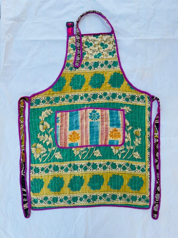 Assorted Vintage Quilted Patchwork Apron, Retro H… - image 11