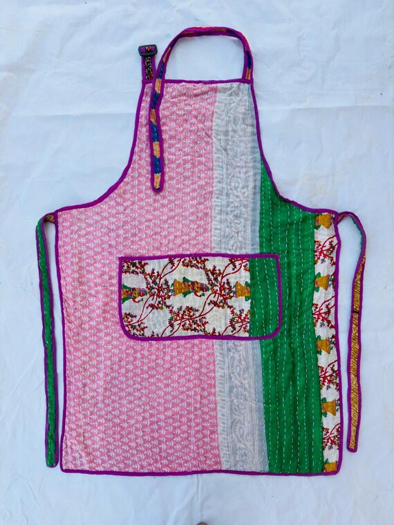 Assorted Vintage Quilted Patchwork Apron, Retro H… - image 12