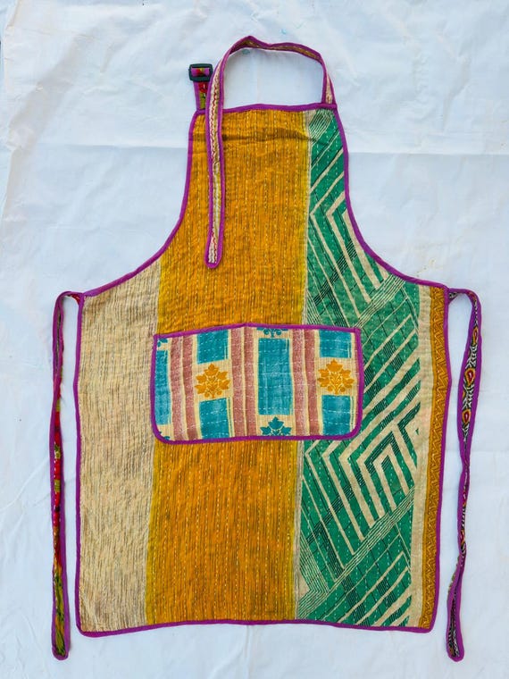Assorted Vintage Quilted Patchwork Apron, Retro H… - image 3