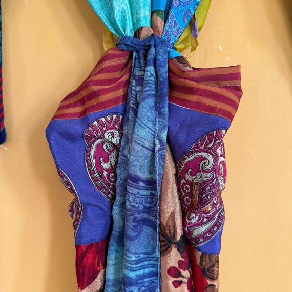 Handcrafted Silk Saree Kimono, Patchwork Duster C… - image 5
