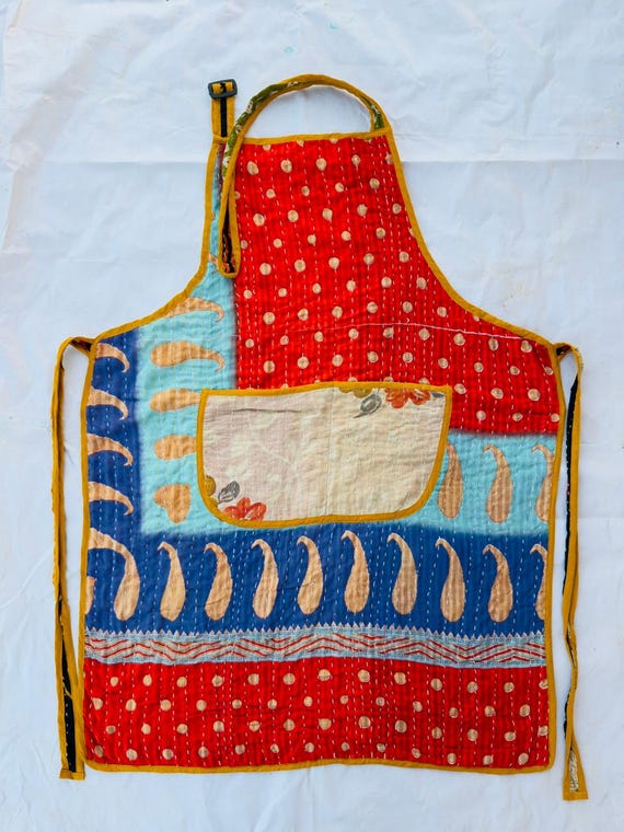 Assorted Vintage Quilted Patchwork Apron, Retro H… - image 5