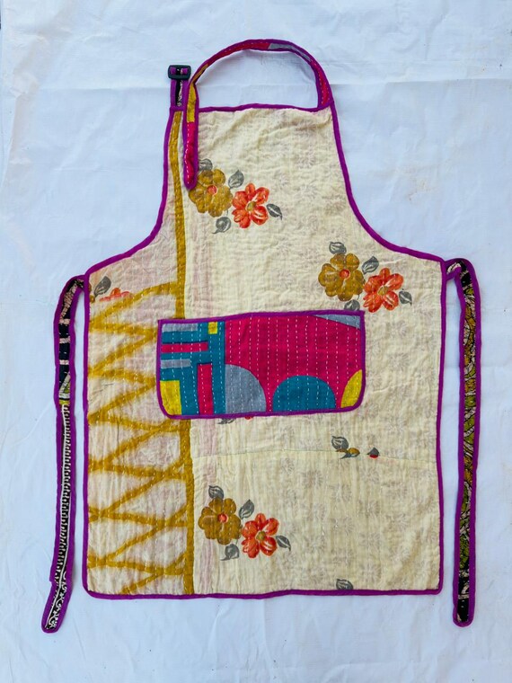 Assorted Vintage Quilted Patchwork Apron, Retro H… - image 8