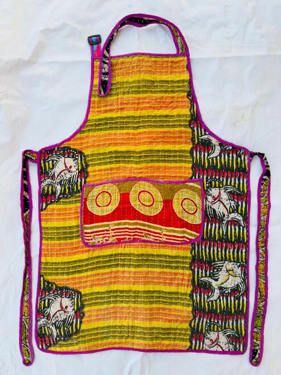 Assorted Vintage Quilted Patchwork Apron, Retro H… - image 1