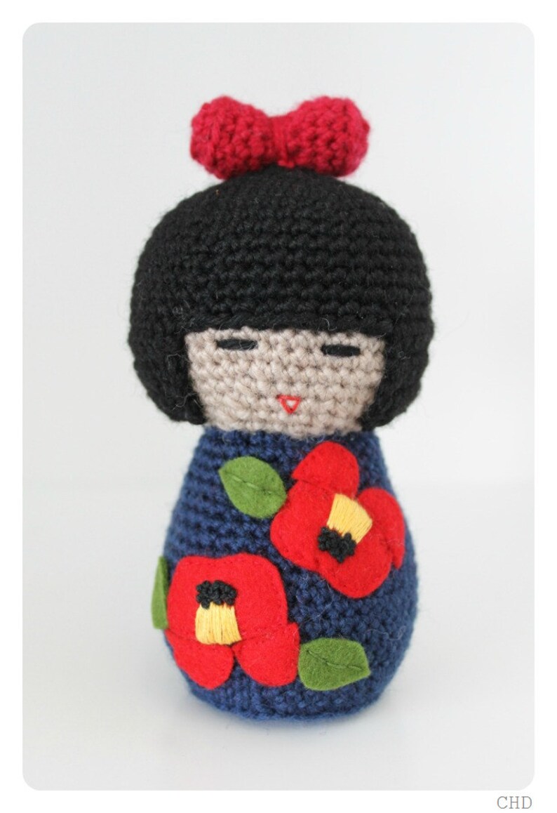 Amigurumi Japanese Kokeshi Doll Duo Set Crochet Pattern Etsy