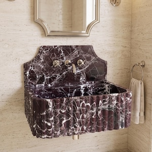 Rosso Levanto marble sink