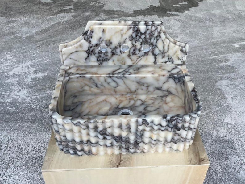 Marble Sink with Backsplash