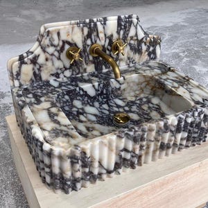 Marble Sink with Backsplash