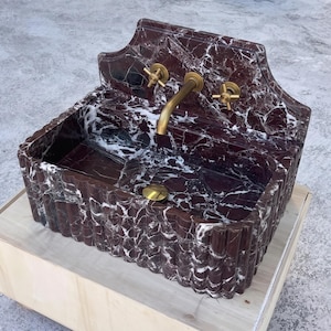 Rosso Levanto Marble Sink