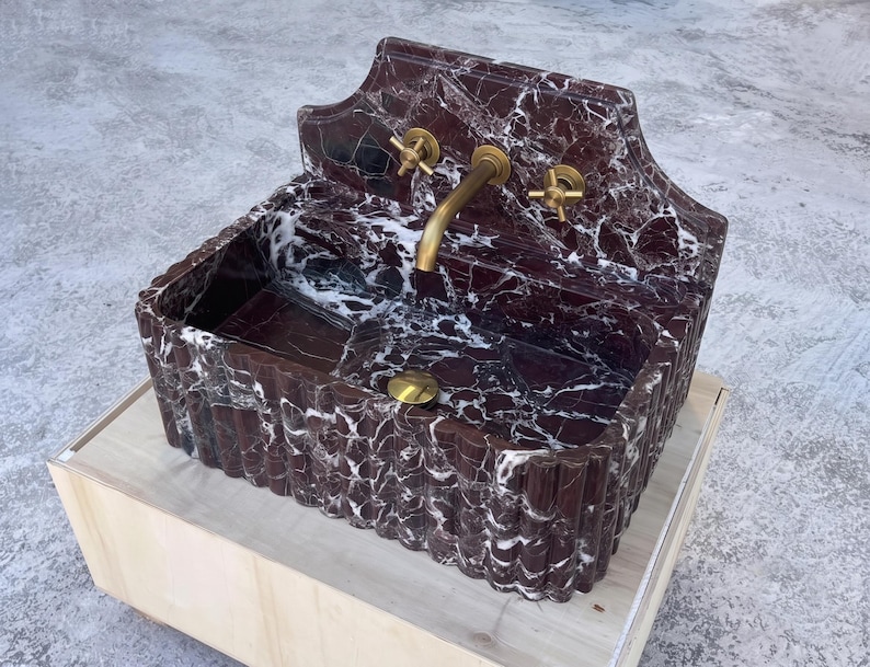 Rosso Levanto Marble Sink