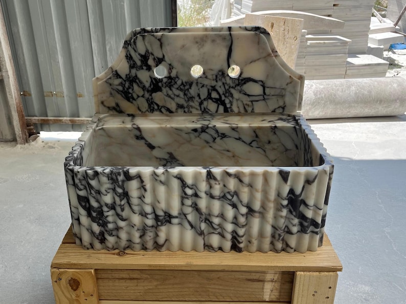 Calacatta Viola Marble Sink
