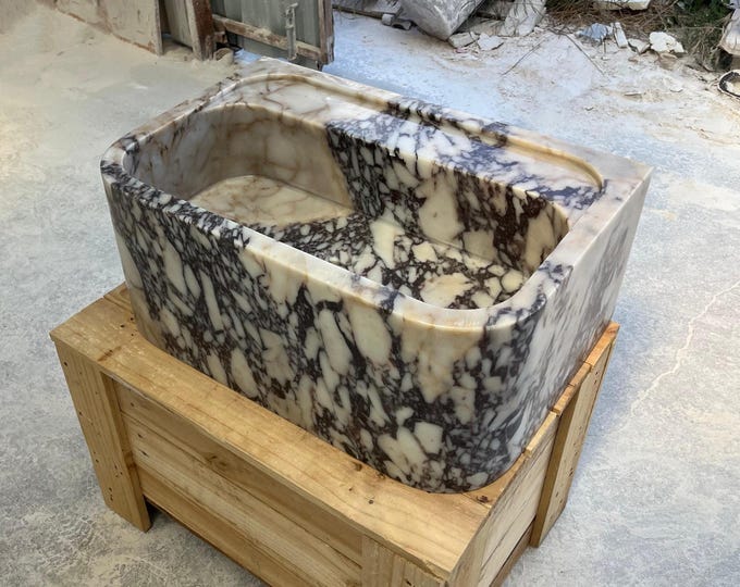 Calacatta Viola Marble Sink