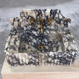 Marble Sink with Backsplash