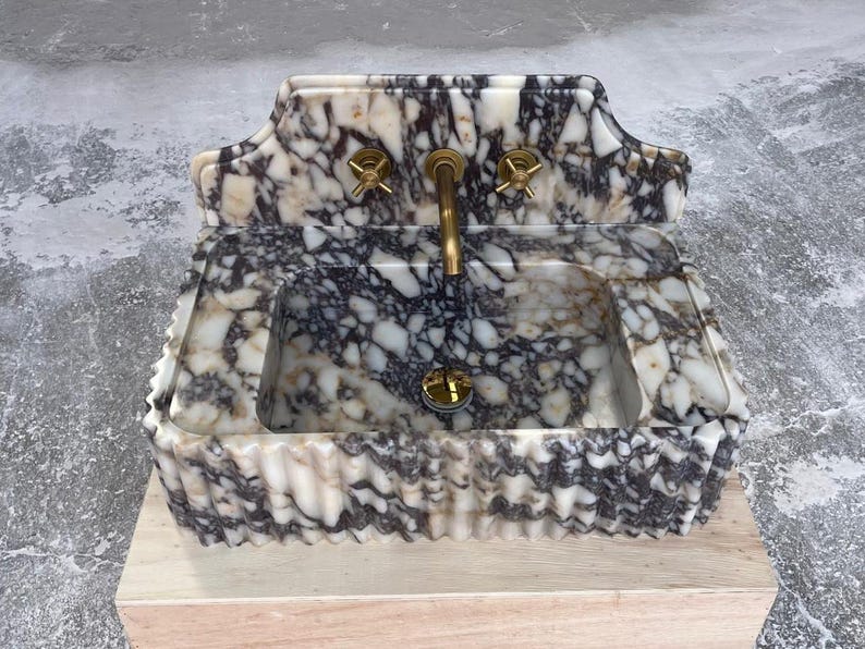 Marble Sink with Backsplash