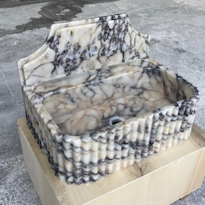 Marble Sink with Backsplash