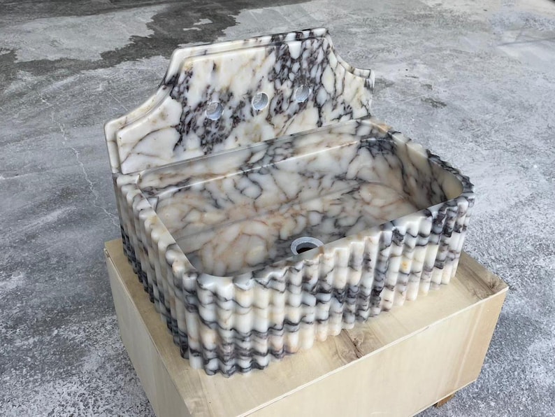 Marble Sink with Backsplash
