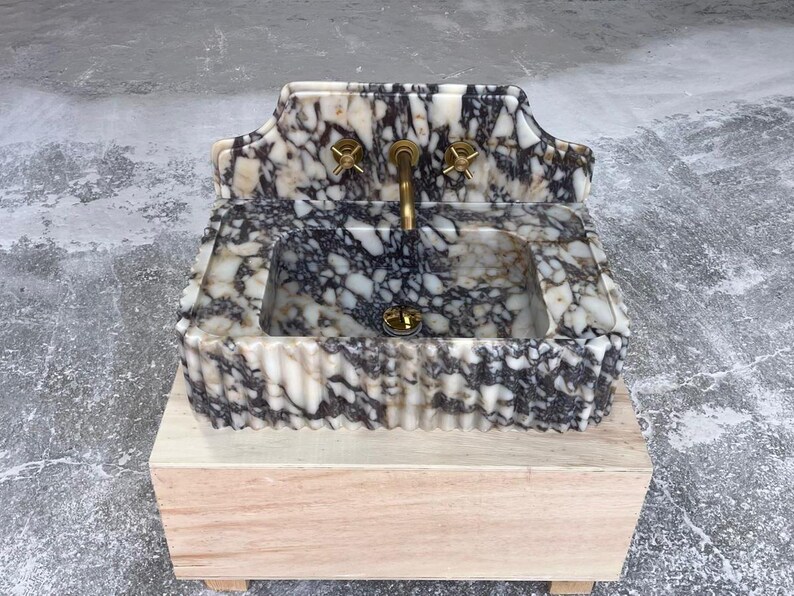 Marble Sink with Backsplash