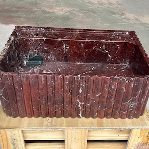 Rosso Levanto Marble Wall Mount Sink