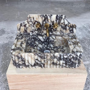 Marble Sink with Backsplash