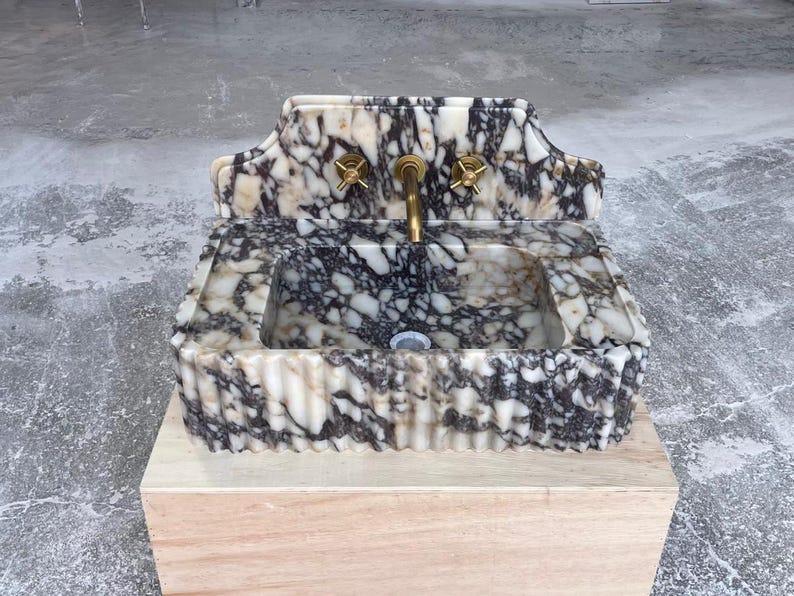 Marble Sink with Backsplash