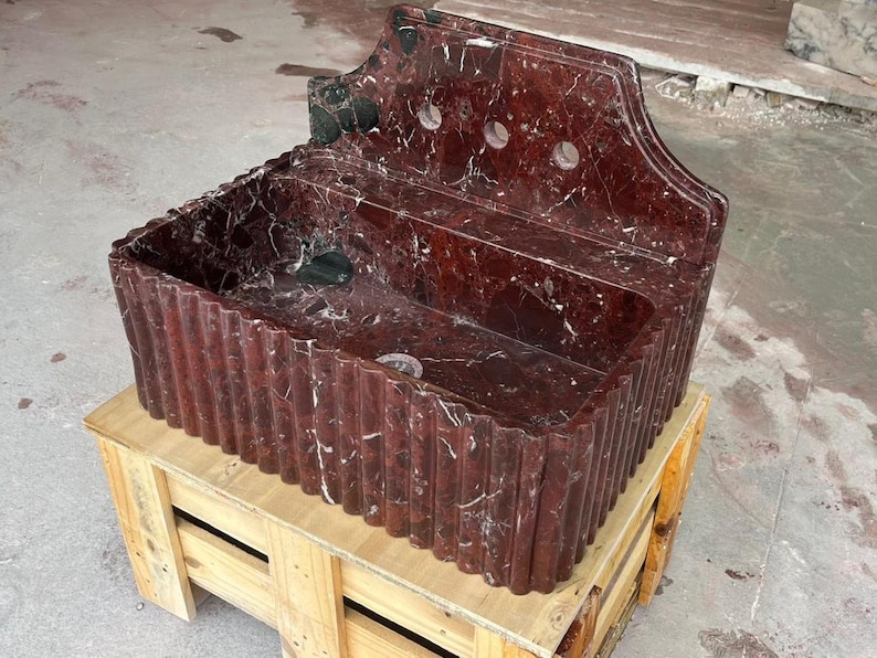 Rosso Levanto Marble Sink