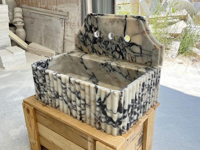 Calacatta Viola Marble Sink