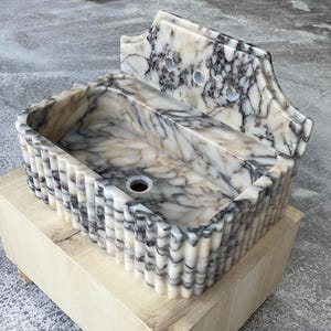Marble Sink with Backsplash