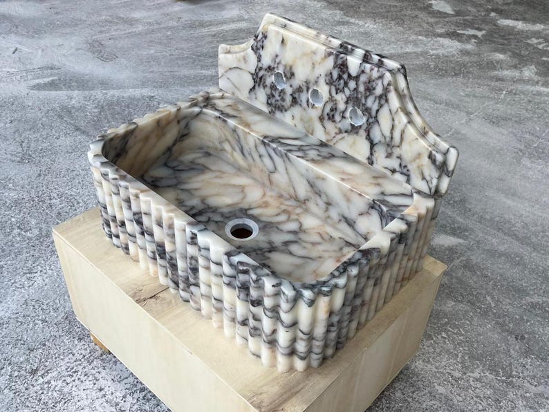Marble Sink with Backsplash
