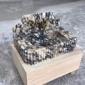 Marble Sink with Backsplash