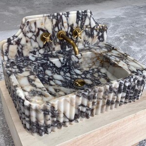 Marble Sink with Backsplash