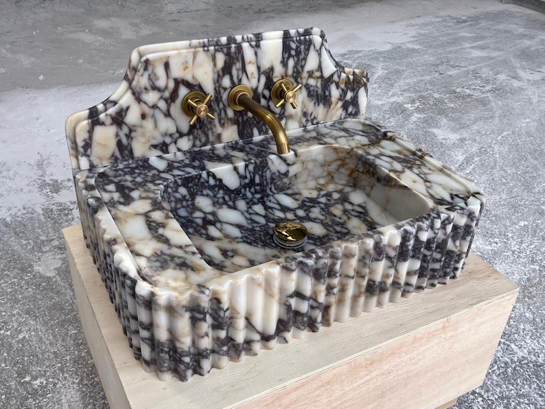 Marble Sink with Backsplash