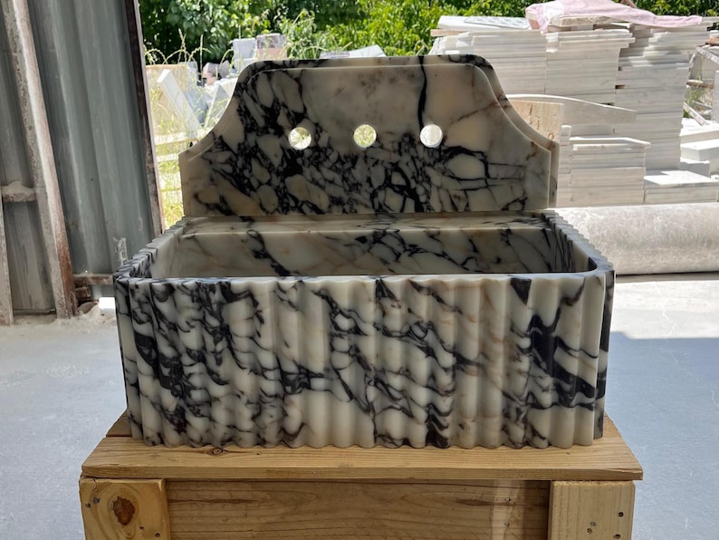 Calacatta Viola Marble Sink