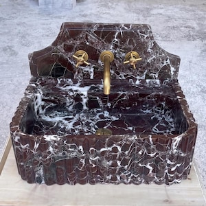 Rosso Levanto Marble Sink