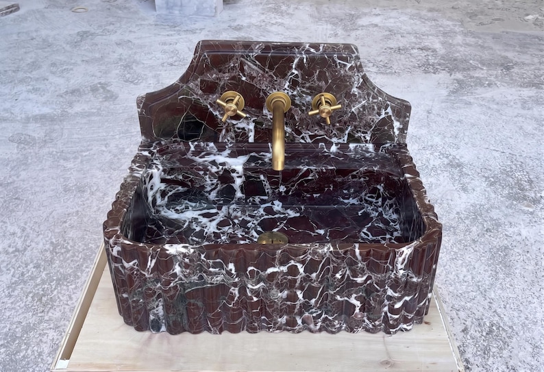 Rosso Levanto Marble Sink