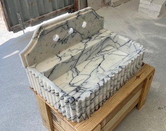 Lilac Marble Sink With Backsplash