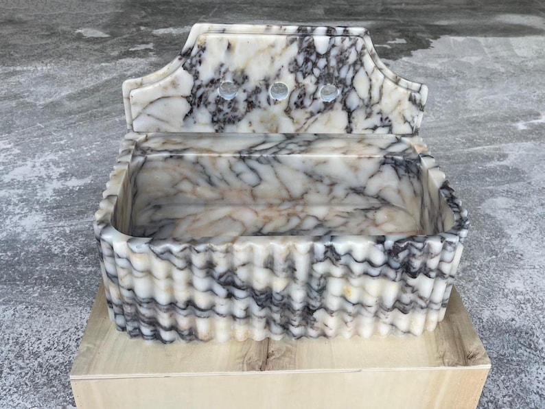 Marble Sink with Backsplash