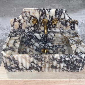Marble Sink with Backsplash