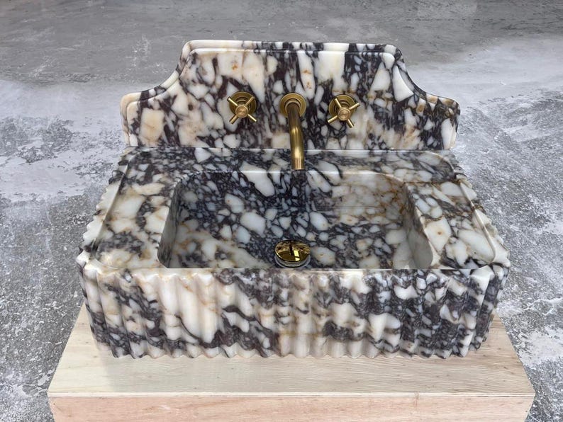 Marble Sink with Backsplash