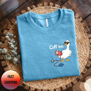 Maglietta per infermiere &quot;Silly Goose&quot;, maglietta per infermiere del pronto soccorso, maglietta per infermiere con polsino, maglietta per infermiere, regalo per infermiere, apprezzamento per infermiere, maglietta divertente per infermiere
