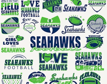 20 archivos, Seahawks svg, Seahawks png, paquete de Seahawks, fútbol americano de los Seahawks, me encantan los Seahawks, camiseta, imágenes prediseñadas, Cricut, archivo en capas, descarga instantánea